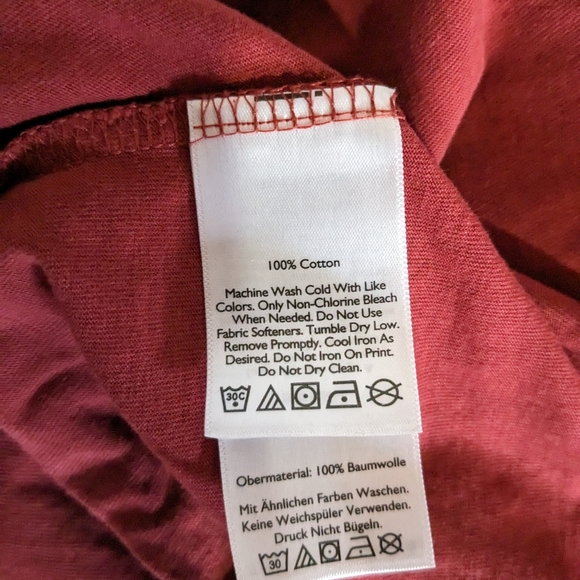 Eddie Bauer long sleeve pullover T-shirt top Legendwash Mens XL rust - Picture 7 of 8